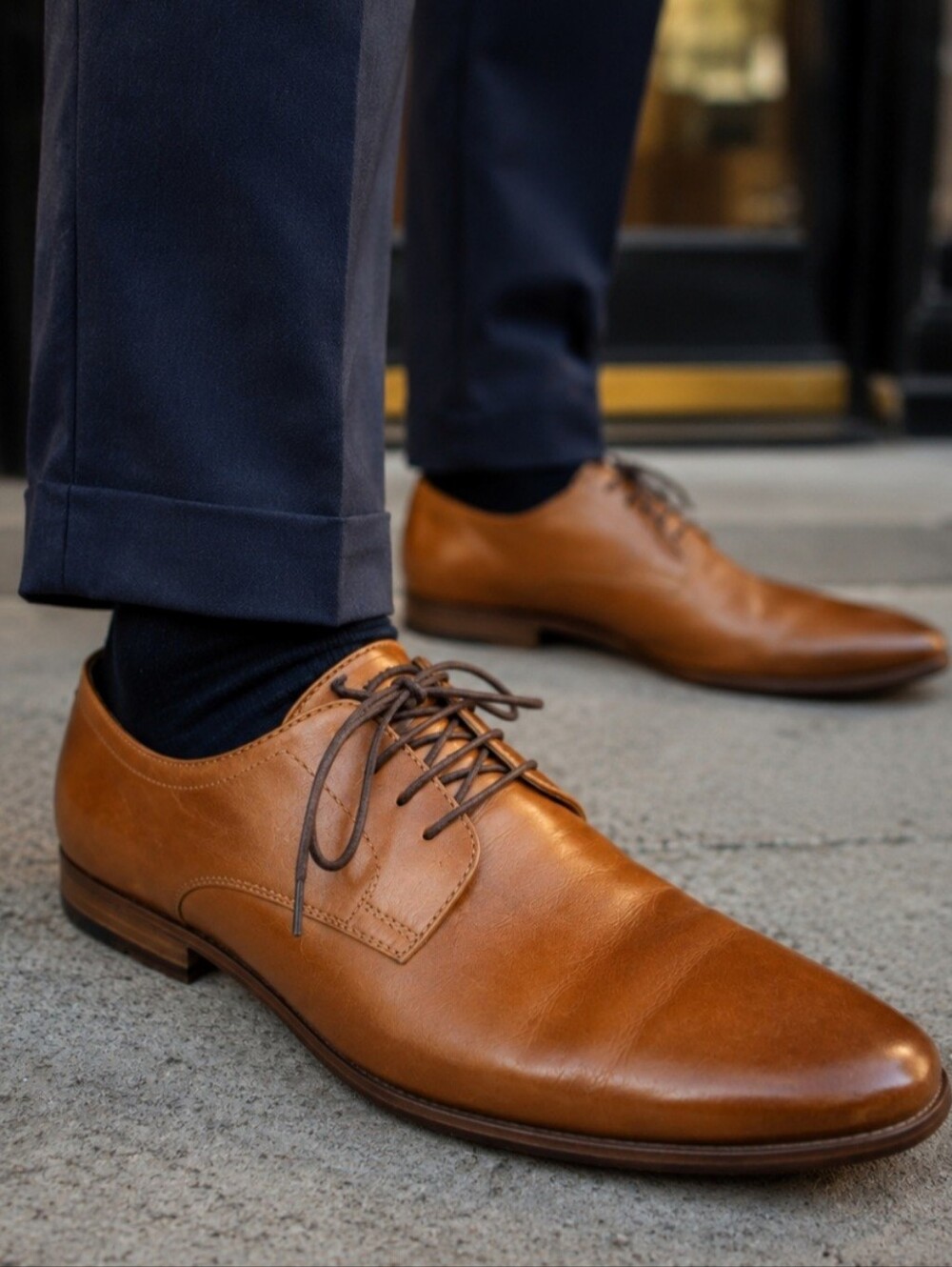 Men's Brown Leather Dress Shoes
